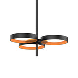 Modern Nordic Ring LED Chandelier for Living Room Multi Light Iron and Acrylic Pendant Lamp