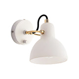 Modern Nordic Rotatable White Glass Shade Wall Sconce Minimalist Bedside Light