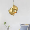 Modern Nordic Rotating Shade Pendant Light Electroplated Iron Chandelier for Dining Room