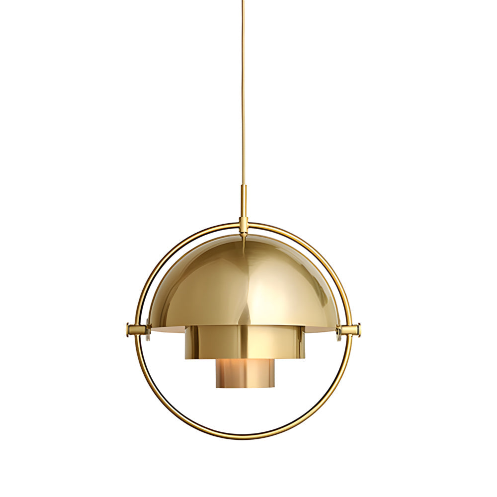 Modern Nordic Rotating Shade Pendant Light Electroplated Iron Chandelier for Dining Room