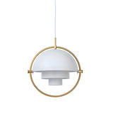 Modern Nordic Rotating Shade Pendant Light Electroplated Iron Chandelier for Dining Room