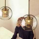 Modern Nordic Round Glass LED Pendant Light for Kitchen Island and Dining Room Decor