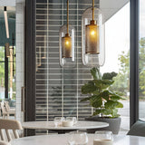 Modern Nordic Round Glass LED Pendant Light for Kitchen Island and Dining Room Decor