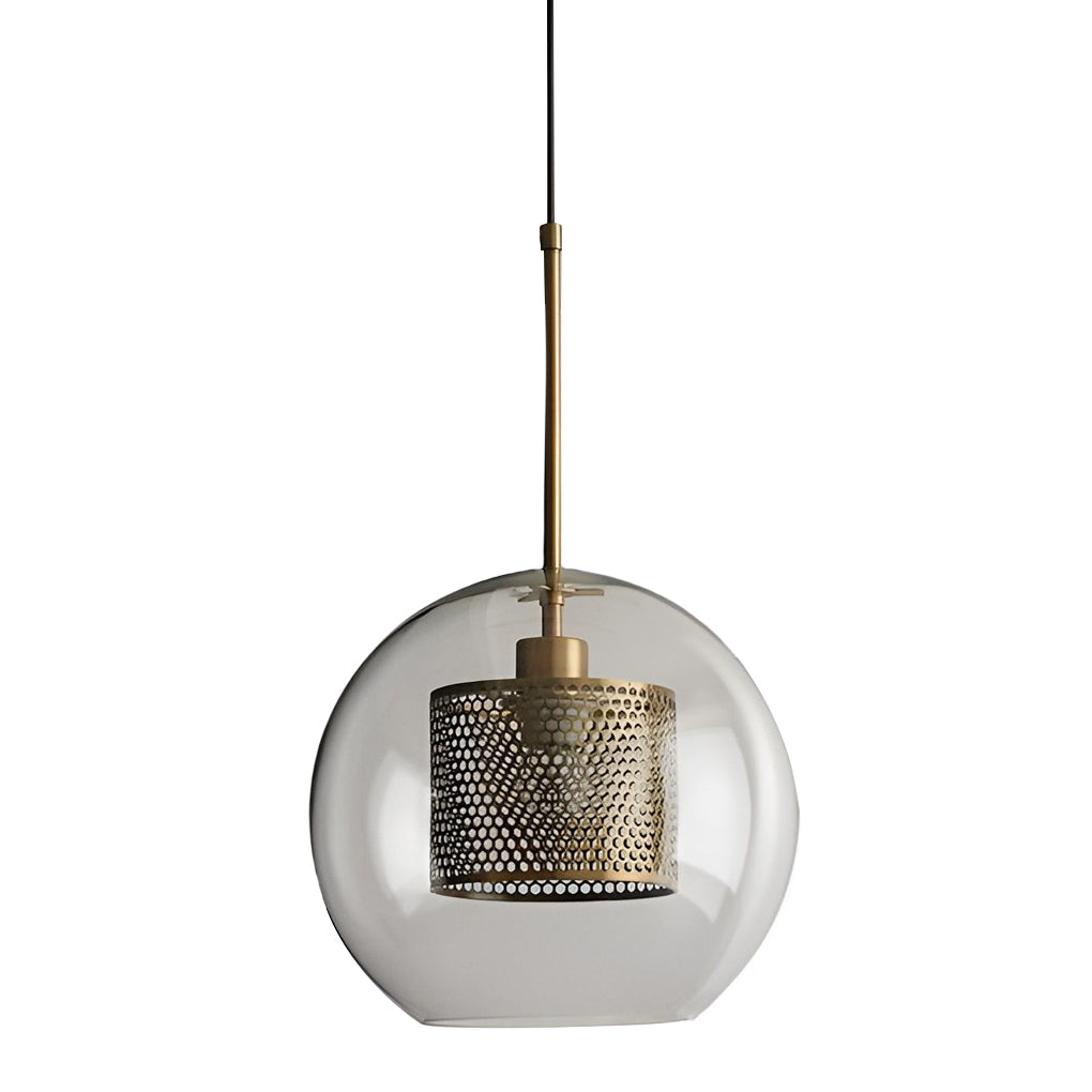 Modern Nordic Round Glass LED Pendant Light for Kitchen Island and Dining Room Decor