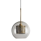 Modern Nordic Round Glass LED Pendant Light for Kitchen Island and Dining Room Decor