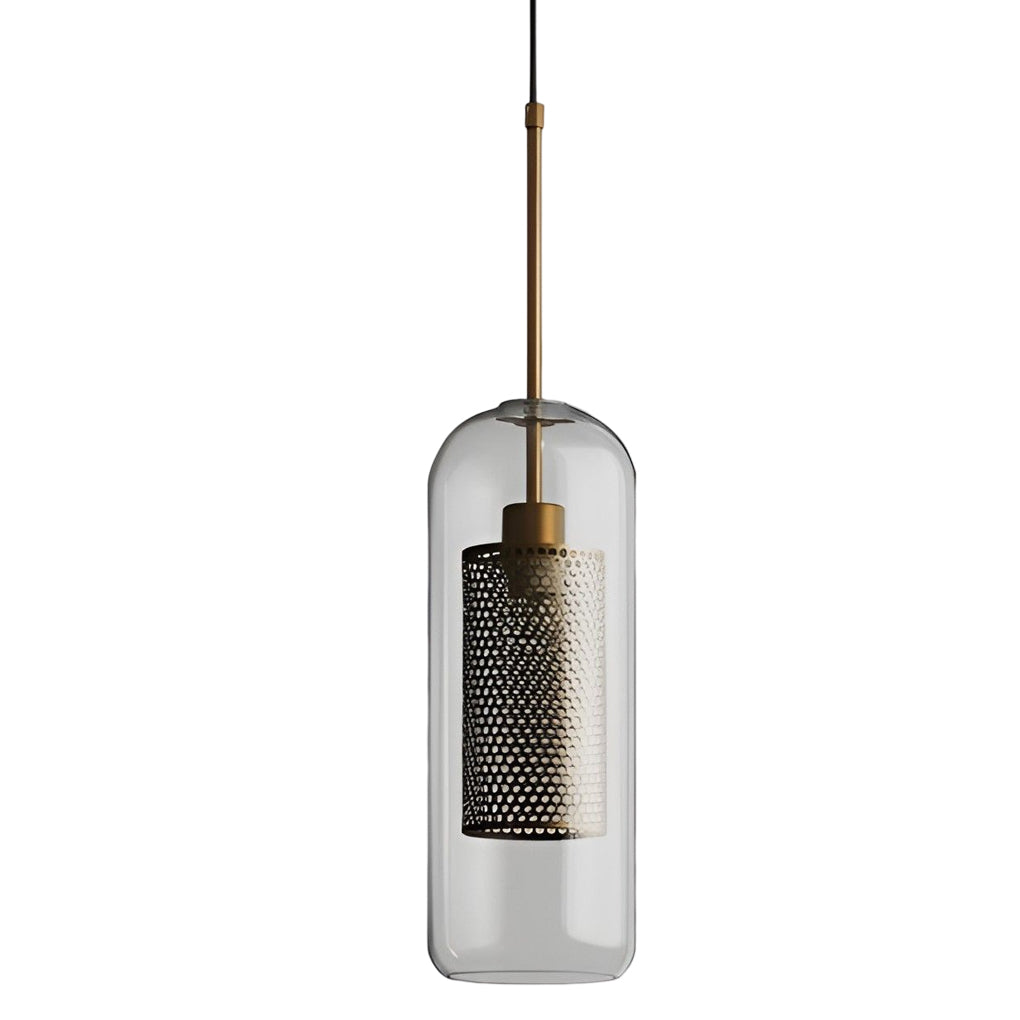 Modern Nordic Round Glass LED Pendant Light for Kitchen Island and Dining Room Decor