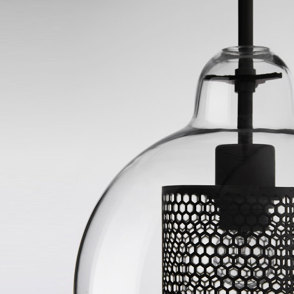 Modern Nordic Round Glass LED Pendant Light for Kitchen Island and Dining Room Decor