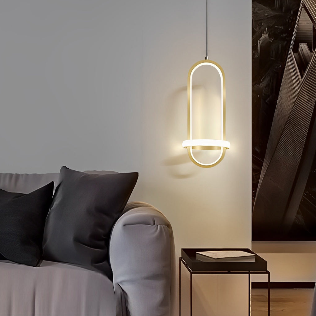 Modern Nordic Round LED Chandelier 3 Step Dimming Pendant Light for Bedside and Living Room