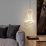 Modern Nordic Round LED Chandelier 3 Step Dimming Pendant Light for Bedside and Living Room