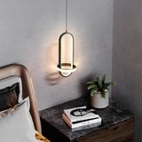 Modern Nordic Round LED Chandelier 3 Step Dimming Pendant Light for Bedside and Living Room