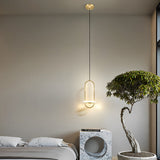 Modern Nordic Round LED Chandelier 3 Step Dimming Pendant Light for Bedside and Living Room