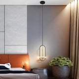 Modern Nordic Round LED Chandelier 3 Step Dimming Pendant Light for Bedside and Living Room