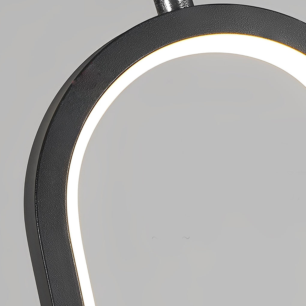 Modern Nordic Round LED Chandelier 3 Step Dimming Pendant Light for Bedside and Living Room