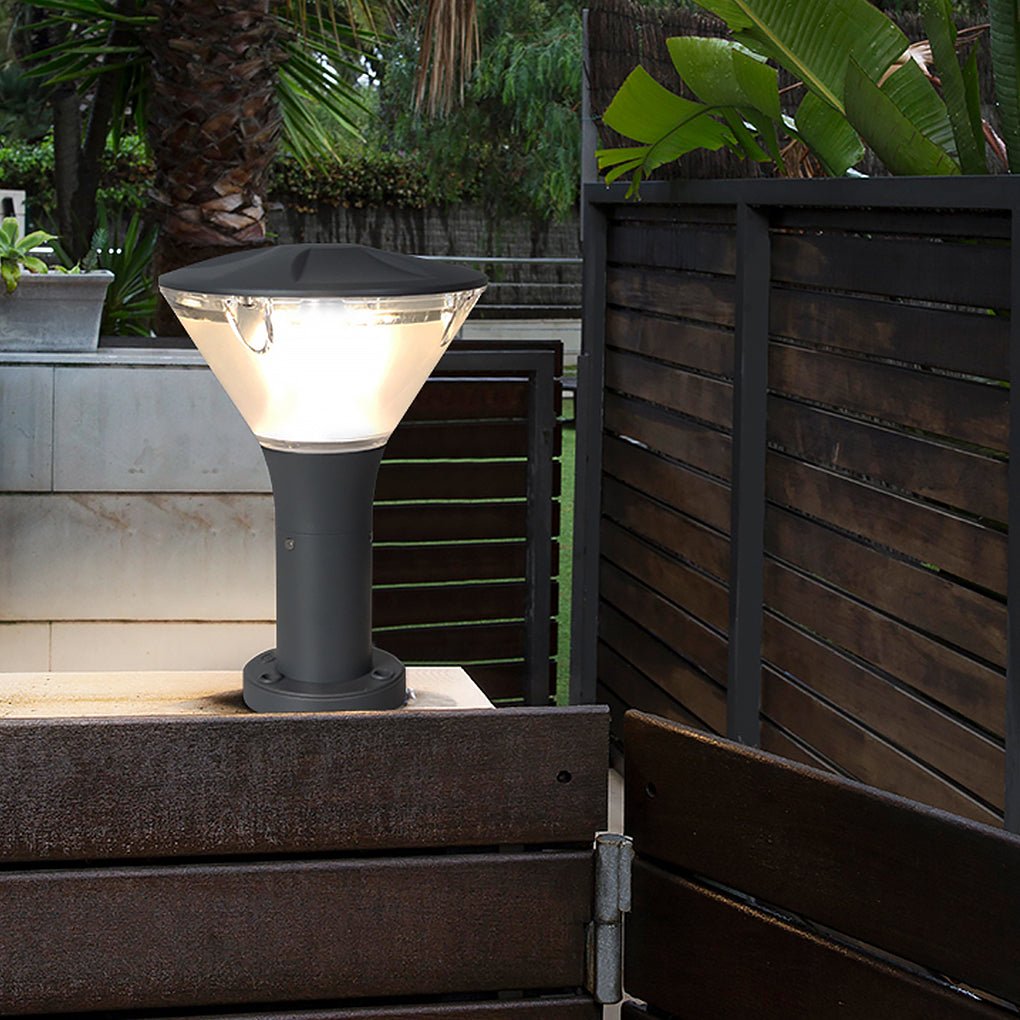 Modern Nordic Round LED Outdoor Wall Sconce and Landscape Path Light Waterproof IP65 Garden Lamp