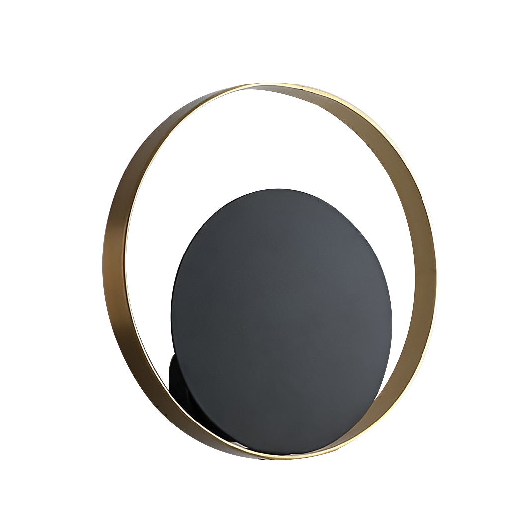 Modern Nordic Round LED Wall Sconce Minimalist Iron Bedside Lamp for Living Room and Hallway
