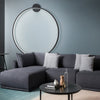 Modern Nordic Round Minimalist Wall Sconce with Trichromatic Dimming for Living Room Decor