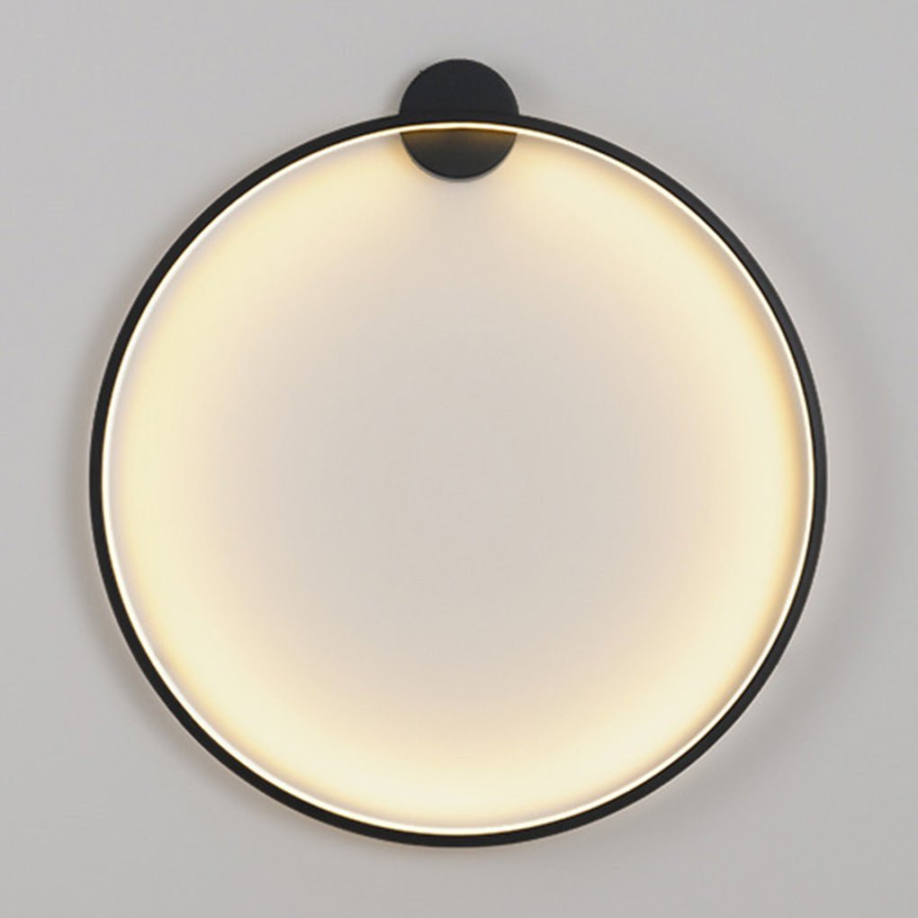 Modern Nordic Round Minimalist Wall Sconce with Trichromatic Dimming for Living Room Decor