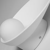 Modern Nordic Round Resin Glass Wall Sconce White Decorative Indoor Light Fixture for Bedroom Hallway