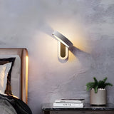 Modern Nordic Round White Adjustable LED Wall Sconce for Bedroom and Living Room Lighting
