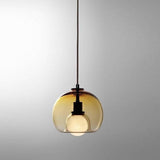 Modern Nordic Semi Globe Glass Pendant Light for Dining Room and Kitchen