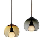 Modern Nordic Semi Globe Glass Pendant Light for Dining Room and Kitchen