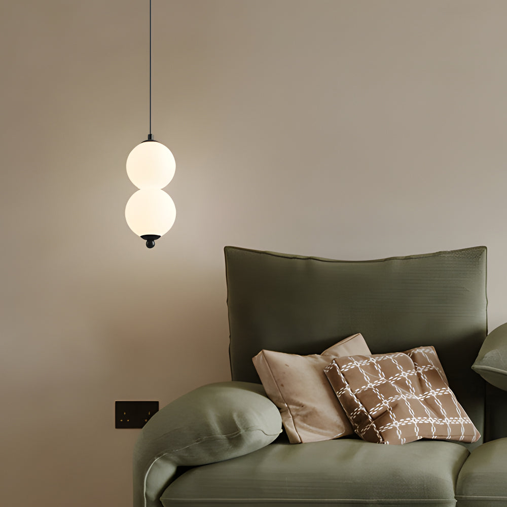 Modern Nordic Spherical Vertical Ball LED Pendant Light for Bedroom and Dining Room