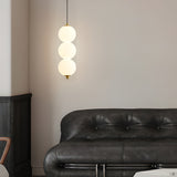 Modern Nordic Spherical Vertical Ball LED Pendant Light for Bedroom and Dining Room