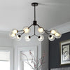 Modern Nordic Sputnik Glass Globe Chandelier 10 Light LED Pendant Ceiling Lamp for Living Room