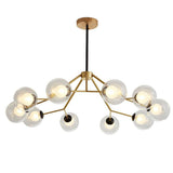 Modern Nordic Sputnik Glass Globe Chandelier 10 Light LED Pendant Ceiling Lamp for Living Room