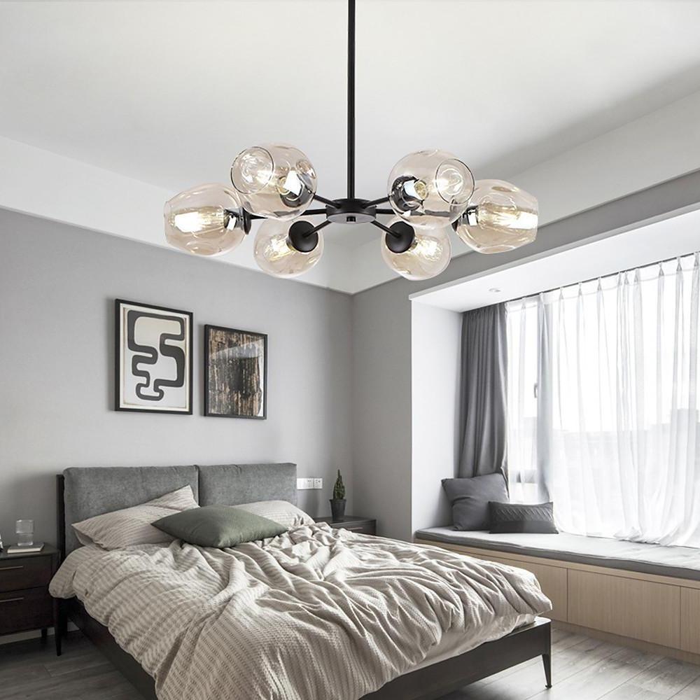 Modern Nordic Sputnik Glass Globe Chandelier LED Hanging Ceiling Light Fixture