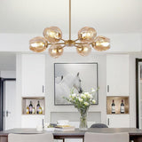Modern Nordic Sputnik Glass Globe Chandelier LED Hanging Ceiling Light Fixture