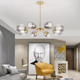 Modern Nordic Sputnik Glass Globe Chandelier LED Hanging Ceiling Light Fixture