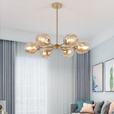 Modern Nordic Sputnik Glass Globe Chandelier LED Hanging Ceiling Light Fixture