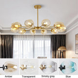 Modern Nordic Sputnik Glass Globe Chandelier LED Hanging Ceiling Light Fixture