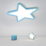 Star Shape LED Flush Mount Ceiling Light Dimmable Nordic Fixture for Nursery and Bedroom