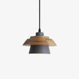 Modern Nordic Stone Wood Pendant Light Minimalist Hanging Lamp for Dining Room and Kitchen