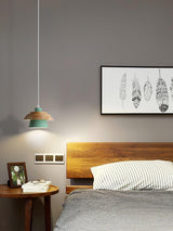 Modern Nordic Stone Wood Pendant Light Minimalist Hanging Lamp for Dining Room and Kitchen