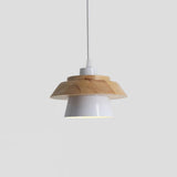 Modern Nordic Stone Wood Pendant Light Minimalist Hanging Lamp for Dining Room and Kitchen