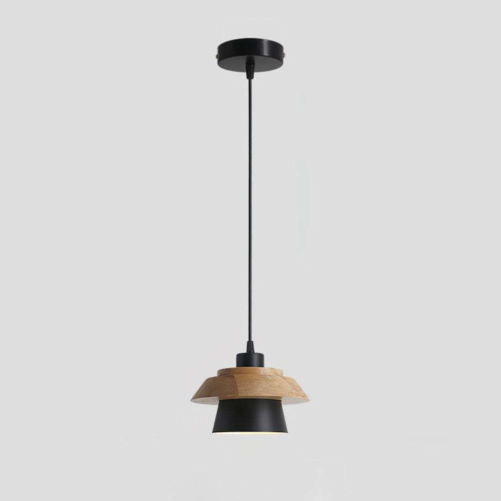 Modern Nordic Stone Wood Pendant Light Minimalist Hanging Lamp for Dining Room and Kitchen