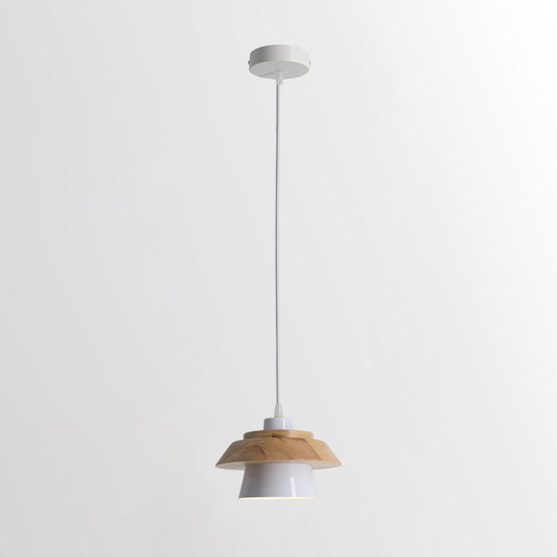 Modern Nordic Stone Wood Pendant Light Minimalist Hanging Lamp for Dining Room and Kitchen