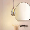 Modern Nordic Teardrop Glass LED Pendant Light Hanging Ceiling Fixture in Amber and Smoke Gray
