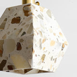 Modern Nordic Terrazzo Cement Pendant Light Concrete LED Chandelier for Kitchen Island and Dining Room