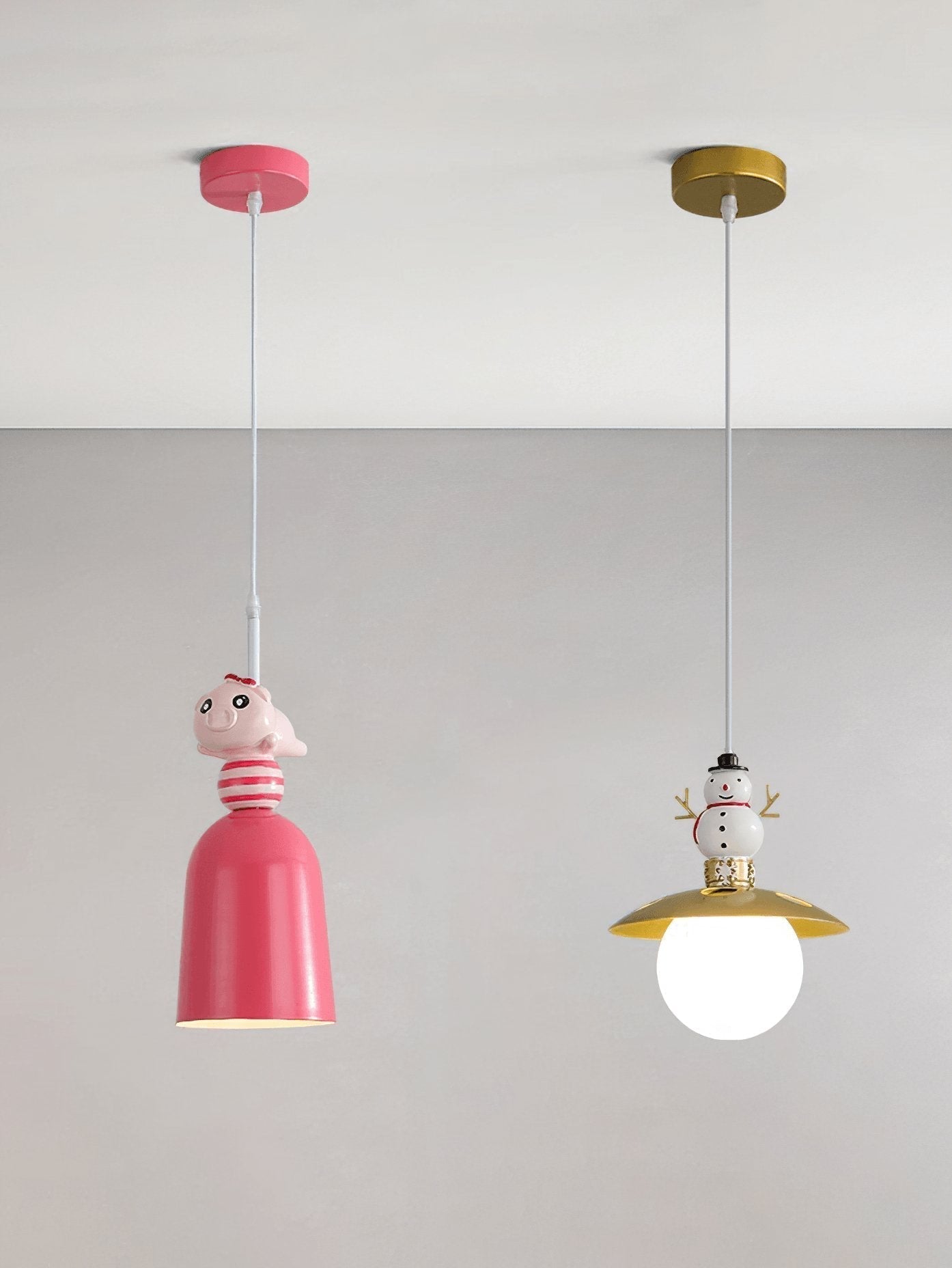 Modern Nordic Toy Figurine Pendant Light for Kids Bedroom and Bedside Decor