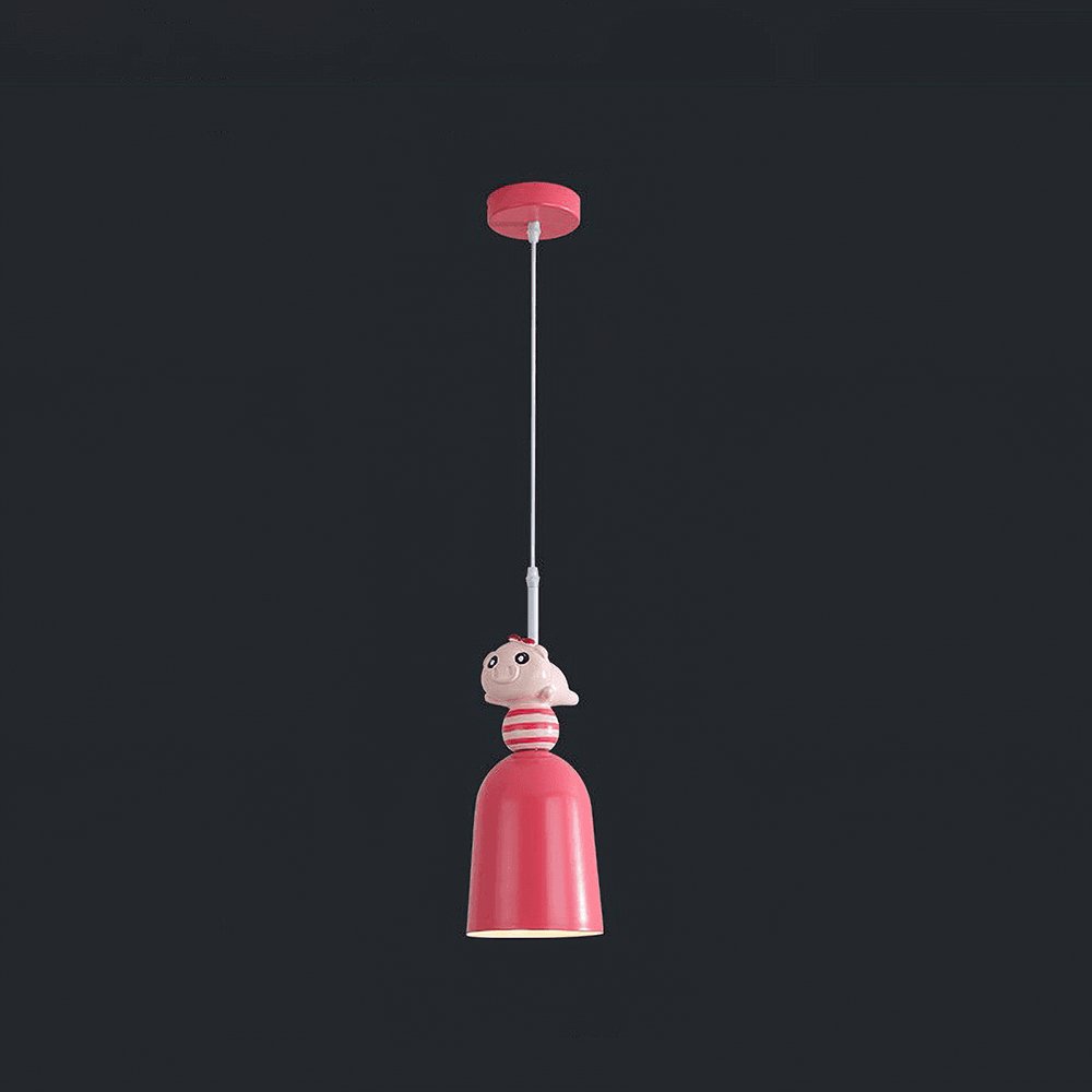 Modern Nordic Toy Figurine Pendant Light for Kids Bedroom and Bedside Decor
