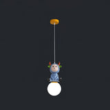 Modern Nordic Toy Figurine Pendant Light for Kids Bedroom and Bedside Decor
