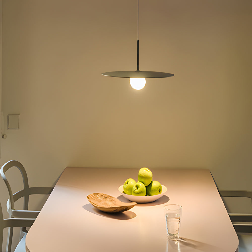 Modern Nordic UFO Glass Ball LED Chandelier Pendant Light for Bedroom and Dining Room Minimalist Iron Hanging Lamp