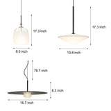 Modern Nordic UFO Glass Ball LED Chandelier Pendant Light for Bedroom and Dining Room Minimalist Iron Hanging Lamp