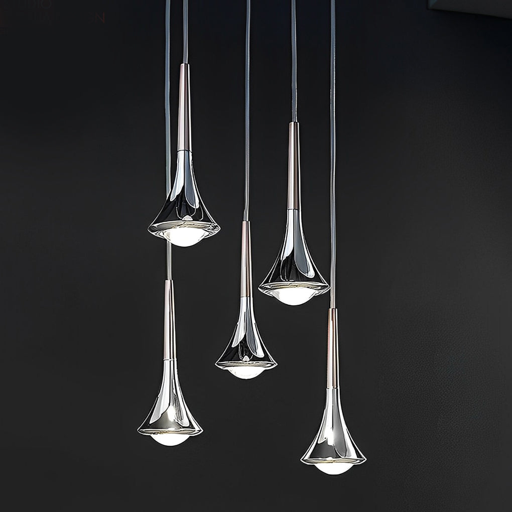 Modern Nordic Water Drop LED Pendant Light for Staircase and Small Spaces