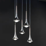 Modern Nordic Water Drop LED Pendant Light for Staircase and Small Spaces