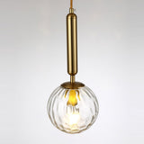Modern Nordic Water Pattern Glass LED Pendant Light for Bedroom Bedside and Dining Areas